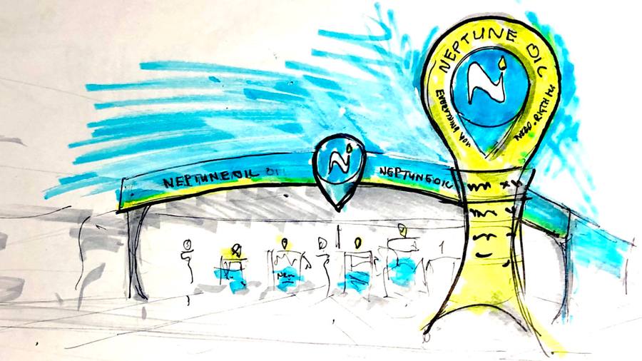 Neptune Oil brand imagery