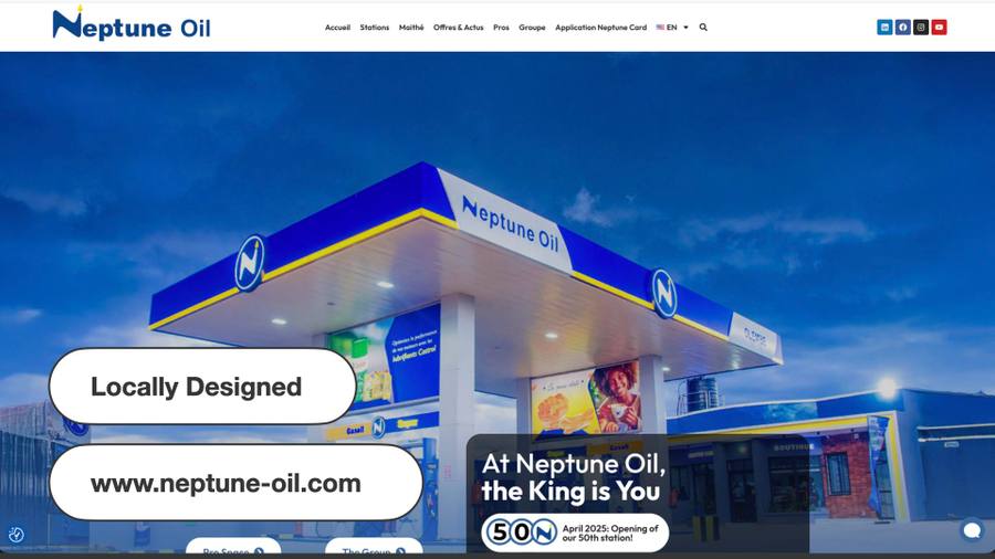 Neptune Oil brand imagery